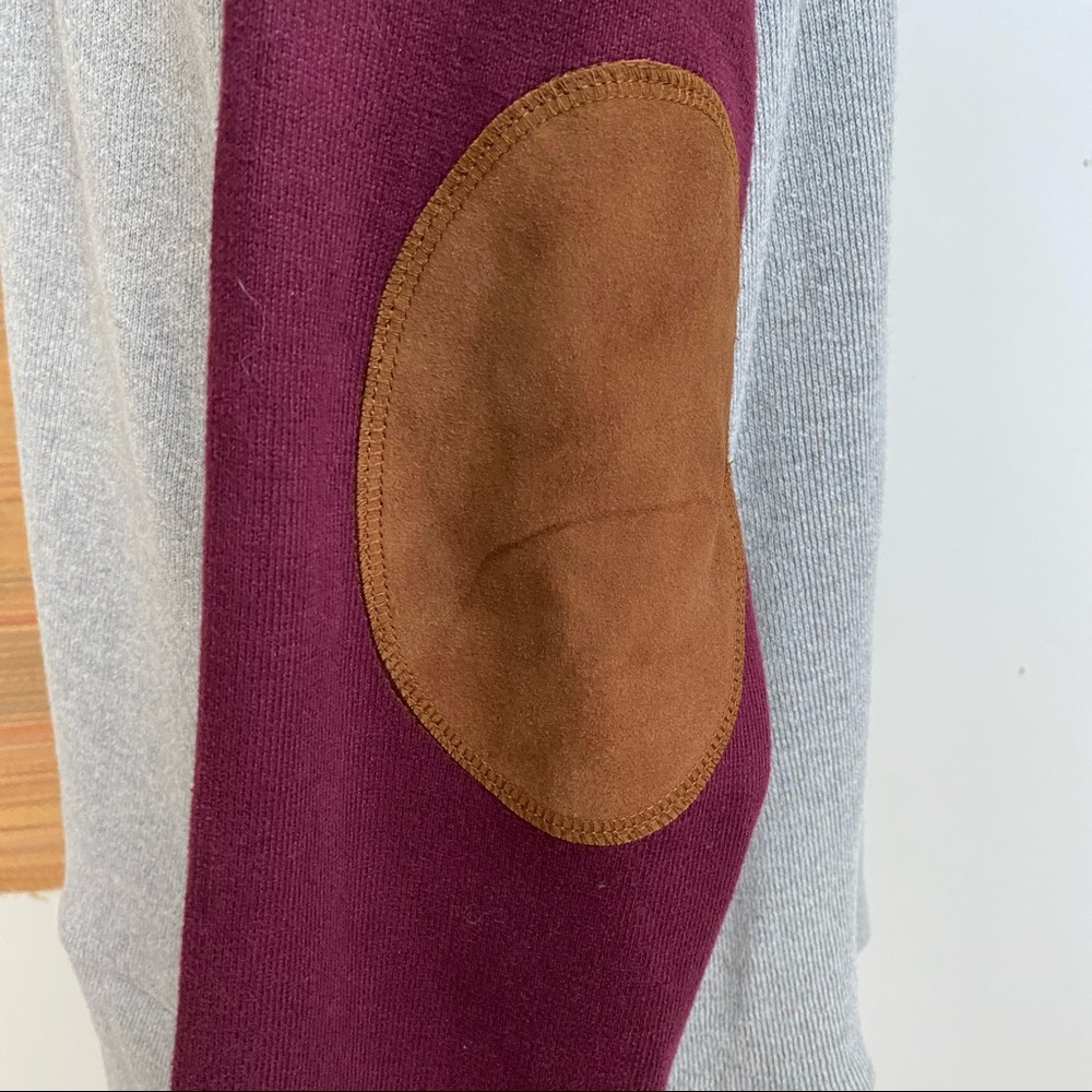 J. Peterman Suede Elbow Patch Rugby Raglan Sweatshirt - Picture 8 of 14